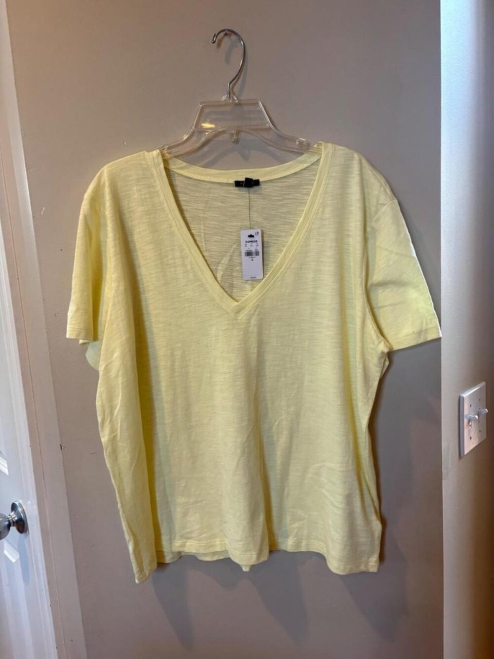 Express Women's Yellow T-shirt